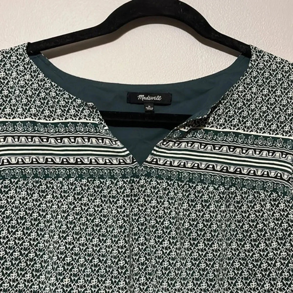 Madewell | Starland Silk bell sleeve shift mini dress Women’s size M Boho loose - Picture 3 of 10
